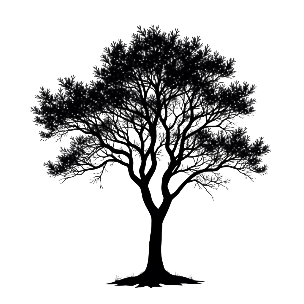 Majestic Oak Tree Silhouette